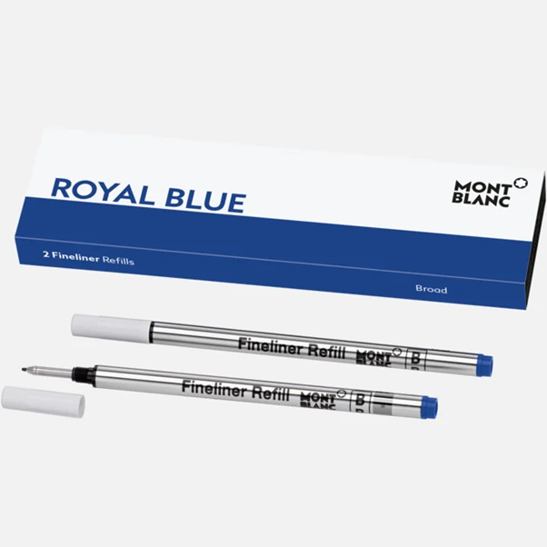 Montblanc Refill Fineliner (2 Per Pack) Royal Blue - Broad (B) - KSGILLS.com | The Writing Instruments Expert