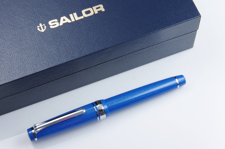 Sailor Pro Gear Slim Blue Dwarf Rhodium Trim Fountain Pen - KSGILLS.com | The Writing Instruments Expert