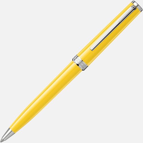 Montblanc Pix Ballpoint Pen - Mustard Yellow Chrome Trim - KSGILLS.com | The Writing Instruments Expert
