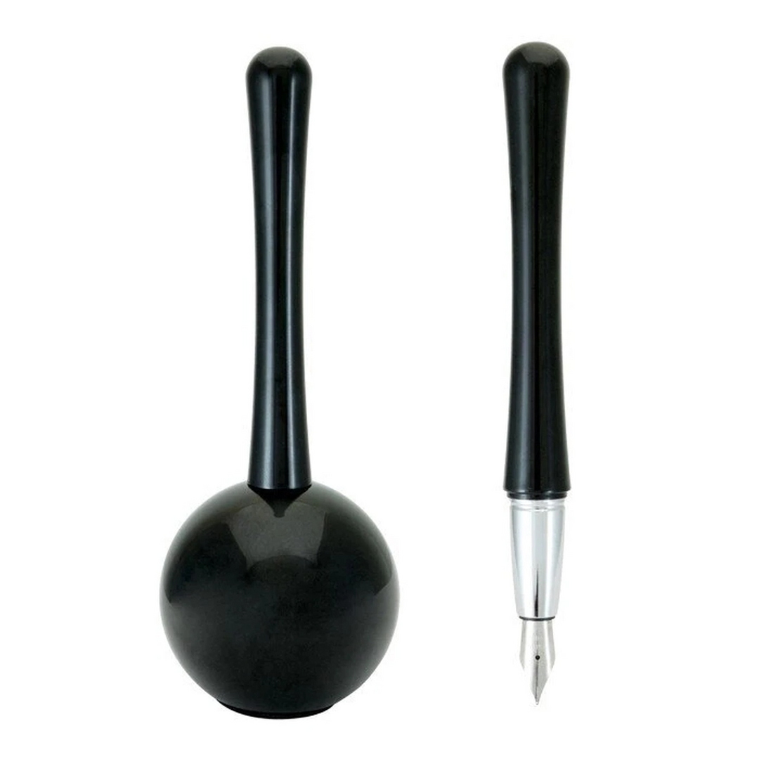 Monteverde Luna Fountain Pen - Desk Pen Stand - Black - KSGILLS.com | The Writing Instruments Expert