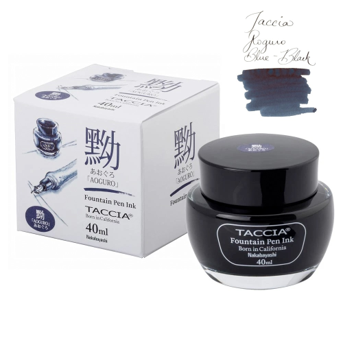 Taccia Sunao-iro Ink Bottle (40ml) - Ao Guro (Blue Black) - KSGILLS.com | The Writing Instruments Expert