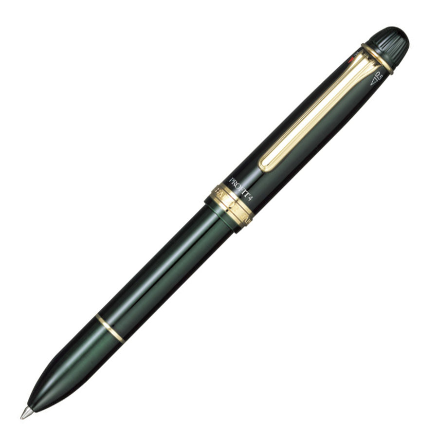 Sailor Profit 4 Multifunction Pen - Green Gold Trim (3+1) - KSGILLS.com | The Writing Instruments Expert