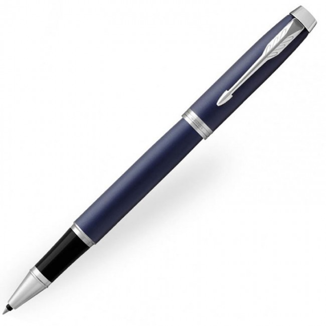 Parker IM Rollerball Pen - Blue Matte Chrome Trim - Refill Black Medium (M) - KSGILLS.com | The Writing Instruments Expert