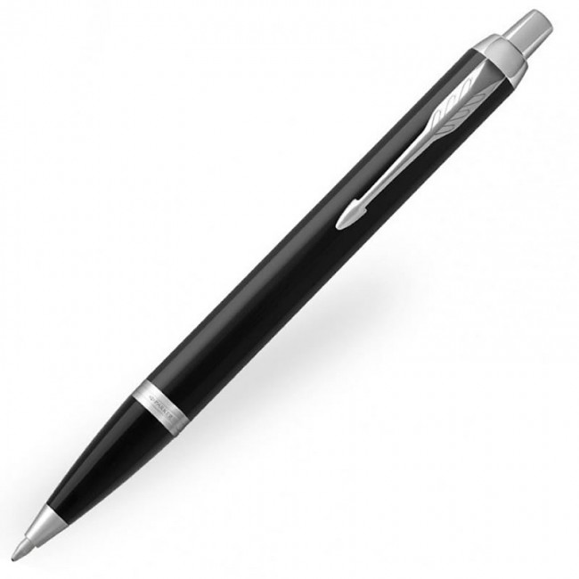 Parker IM Ballpoint Pen - Black Chrome Trim Lacquer - Refill Black Medium (M) - KSGILLS.com | The Writing Instruments Expert