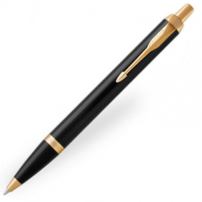 Parker IM Ballpoint Pen - Black Gold Trim Lacquer - Refill Black Medium (M) - KSGILLS.com | The Writing Instruments Expert