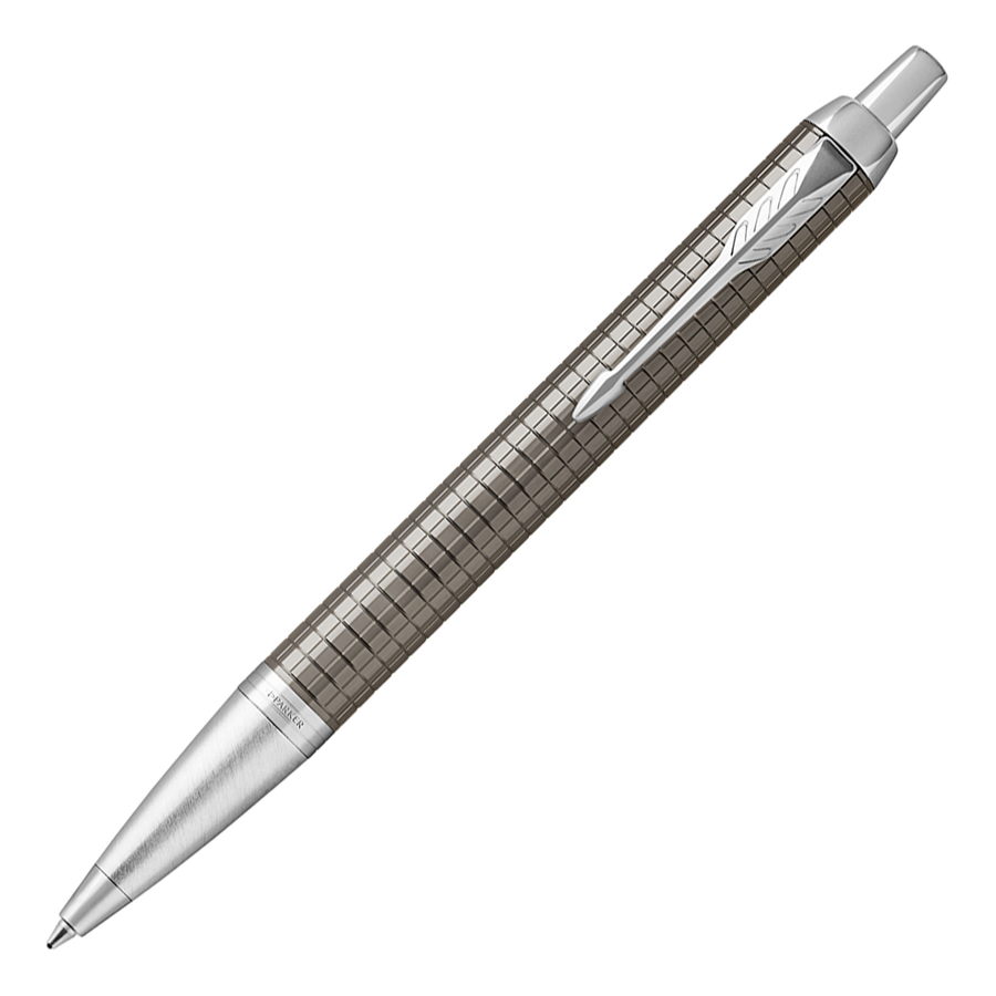 Parker IM Premium Ballpoint Pen - Dark Espresso Chiselled Chrome Trim (with KSGILLS Premium Gift Box) - KSGILLS.com | The Writing Instruments Expert