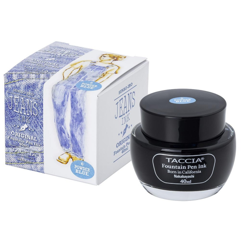 Taccia Jeans Ink Bottle (40ml) - #6 - Powder Blue - KSGILLS.com | The Writing Instruments Expert