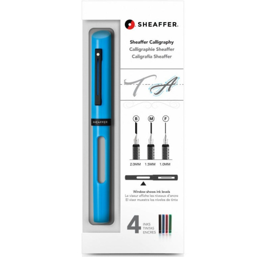 Sheaffer Calligraphy Pen - 3 in 1 Nibs (4 inks) - Blue - KSGILLS.com | The Writing Instruments Expert