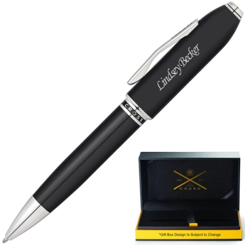 Cross Peerless Ballpoint Pen - Obsidian Black Lacquer Platinum Trim - KSGILLS.com | The Writing Instruments Expert
