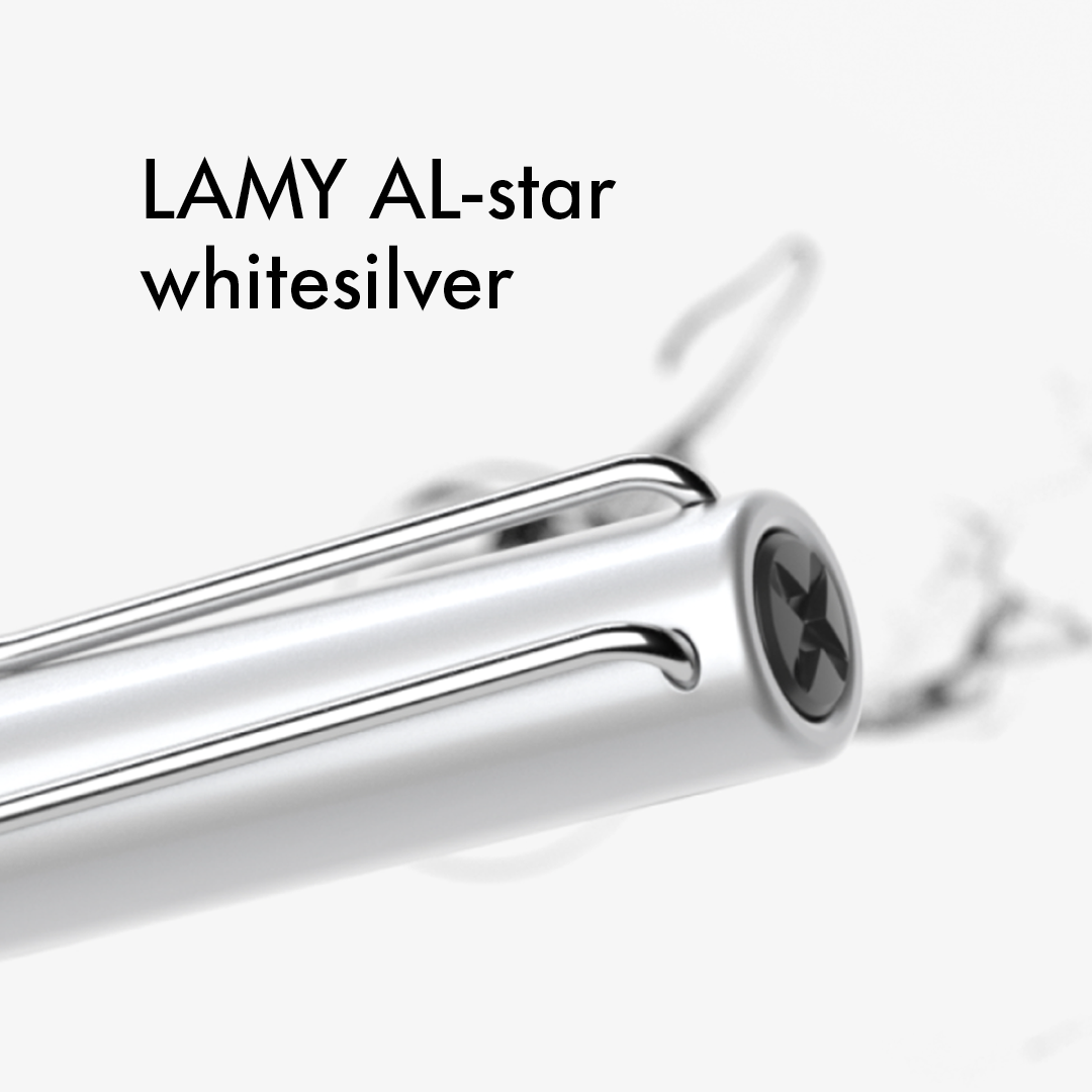 Lamy AL-Star Rollerball Pen - White Silver (2022 Special Edition) (with LASER Engraving) - KSGILLS.com | The Writing Instruments Expert