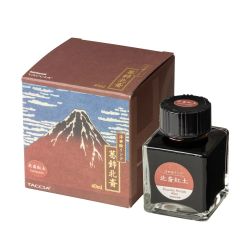 Taccia Ukiyo-e Ink Bottle (40ml) - Beni Tsuchi - KSGILLS.com | The Writing Instruments Expert