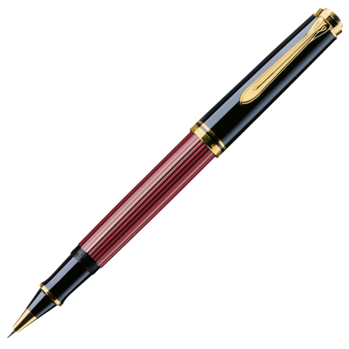 Pelikan Souveran R800 Rollerball Pen - Black Red Gold Trim - KSGILLS.com | The Writing Instruments Expert