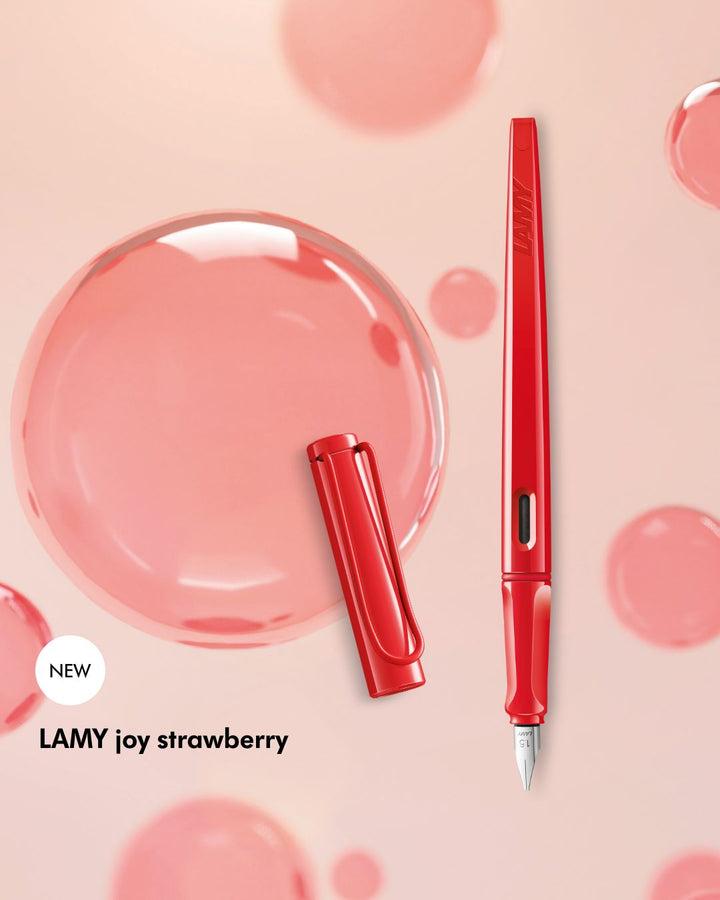 Lamy Joy Fountain Pen - Strawberry Red Special Edition (Calligraphy) - KSGILLS.com | The Writing Instruments Expert