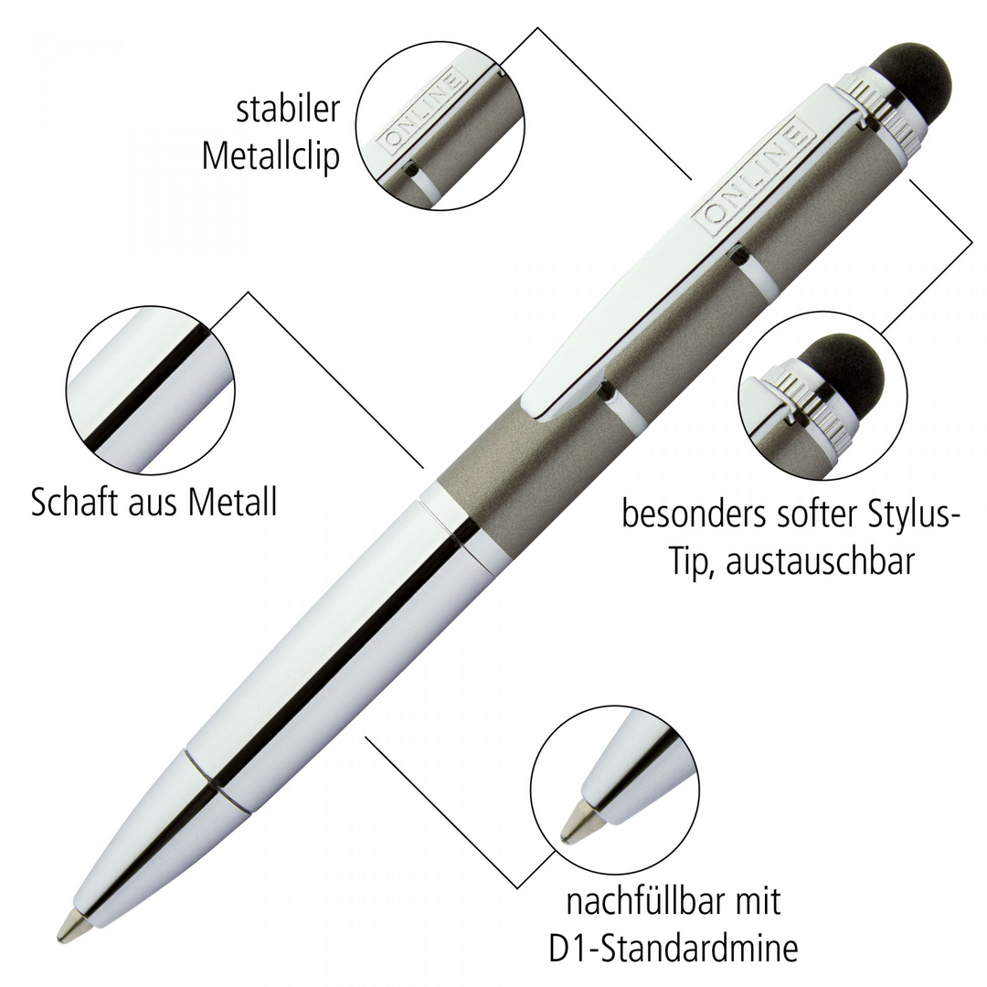 Online Piccolo Ballpoint Pen - Pastel Purple (Mini Sized with Stylus) - KSGILLS.com | The Writing Instruments Expert