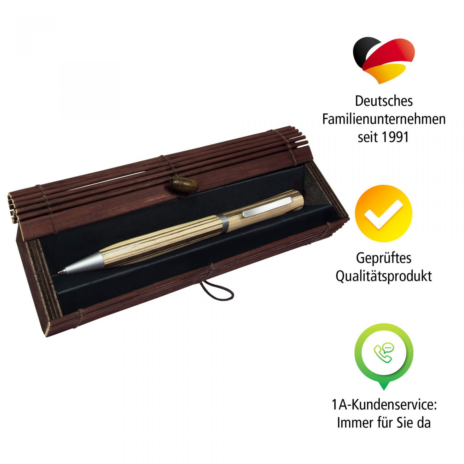 ONLINE Newood Ballpoint Pen - Bamboo Wood Brown Chrome Trim - KSGILLS.com | The Writing Instruments Expert