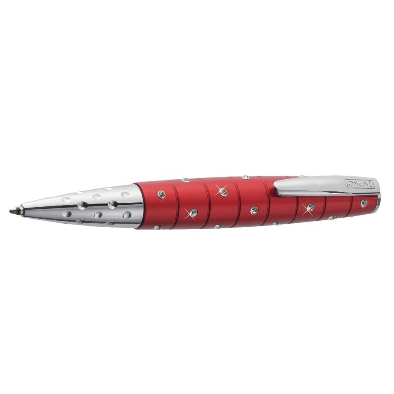 Online Crystal Ballpoint Pen - Red (with SWAROVSKI) - KSGILLS.com | The Writing Instruments Expert