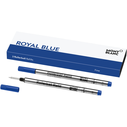 Montblanc Refill Rollerball (2 Per Pack) Royal Blue - Fine (F) - KSGILLS.com | The Writing Instruments Expert