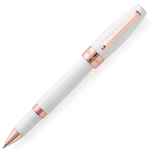 Montegrappa Fortuna Rollerball Pen - White Rose Gold Trim - KSGILLS.com | The Writing Instruments Expert