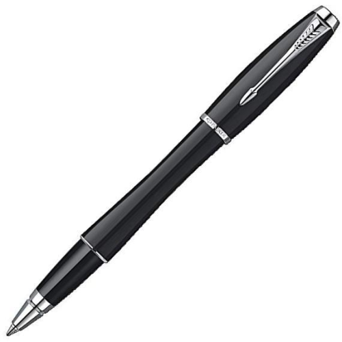Parker Urban Fashion Rollerball Pen - Black Chrome Trim - Refill Black Fine (F) - KSGILLS.com | The Writing Instruments Expert