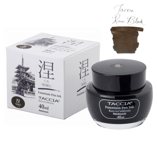 Taccia Sunao-iro Ink Bottle (40ml) - Kuro (Black) - KSGILLS.com | The Writing Instruments Expert