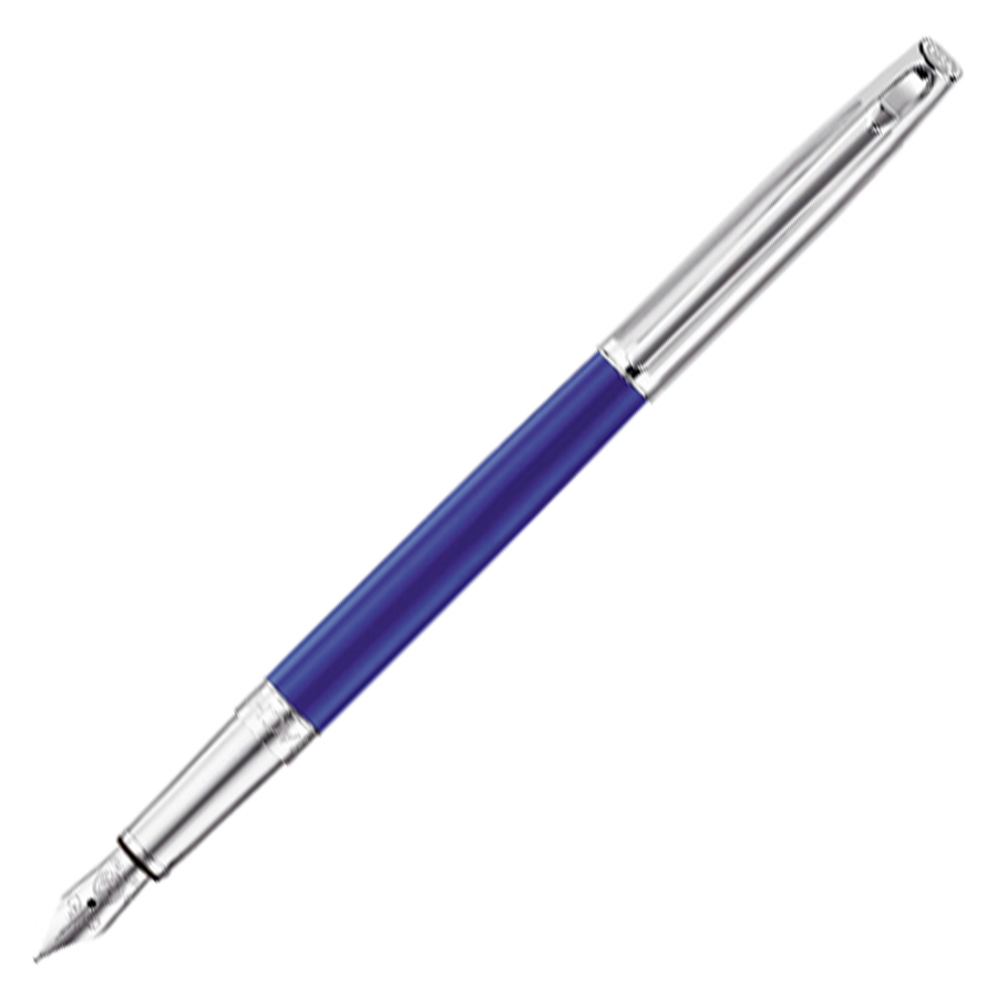 Caran d'Ache Leman Fountain Pen - Bicolour Blue (SLIM) - KSGILLS.com | The Writing Instruments Expert
