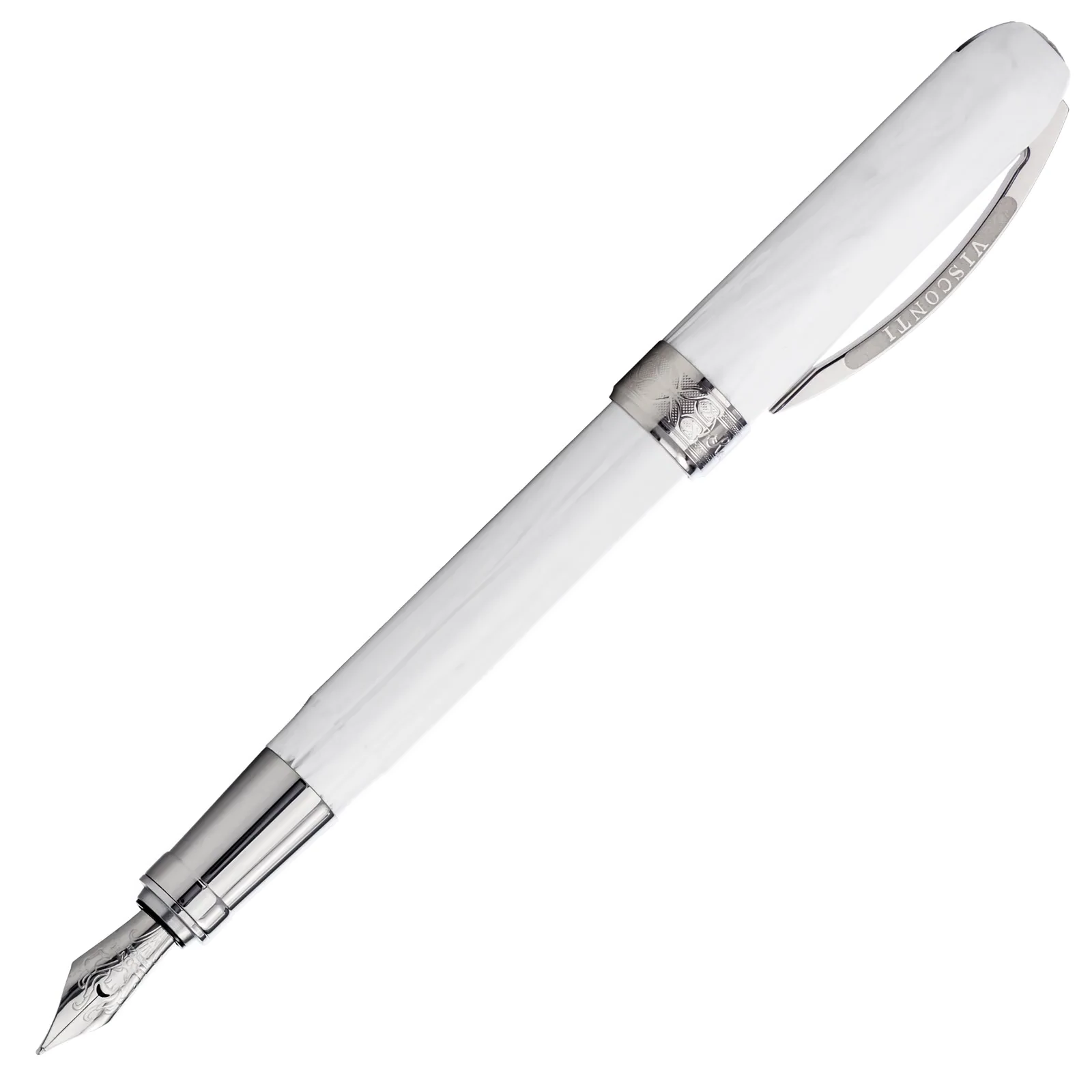 Visconti Rembrandt Fountain Pen - White - KSGILLS.com | The Writing Instruments Expert