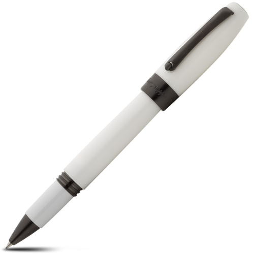 Montegrappa Fortuna Rollerball Pen - White Gun Metal Trim - KSGILLS.com | The Writing Instruments Expert