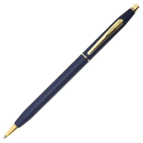 Cross Classic Century Ballpoint Pen - Matte Blue Gold Trim - KSGILLS.com | The Writing Instruments Expert