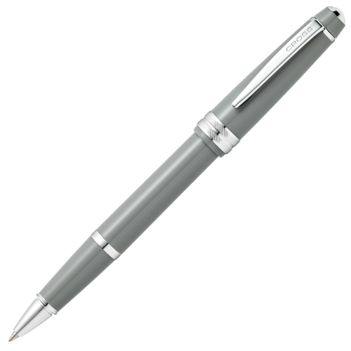 Cross Bailey Light Rollerball Pen - Grey Chrome Trim Glossy Polished Resin - KSGILLS.com | The Writing Instruments Expert