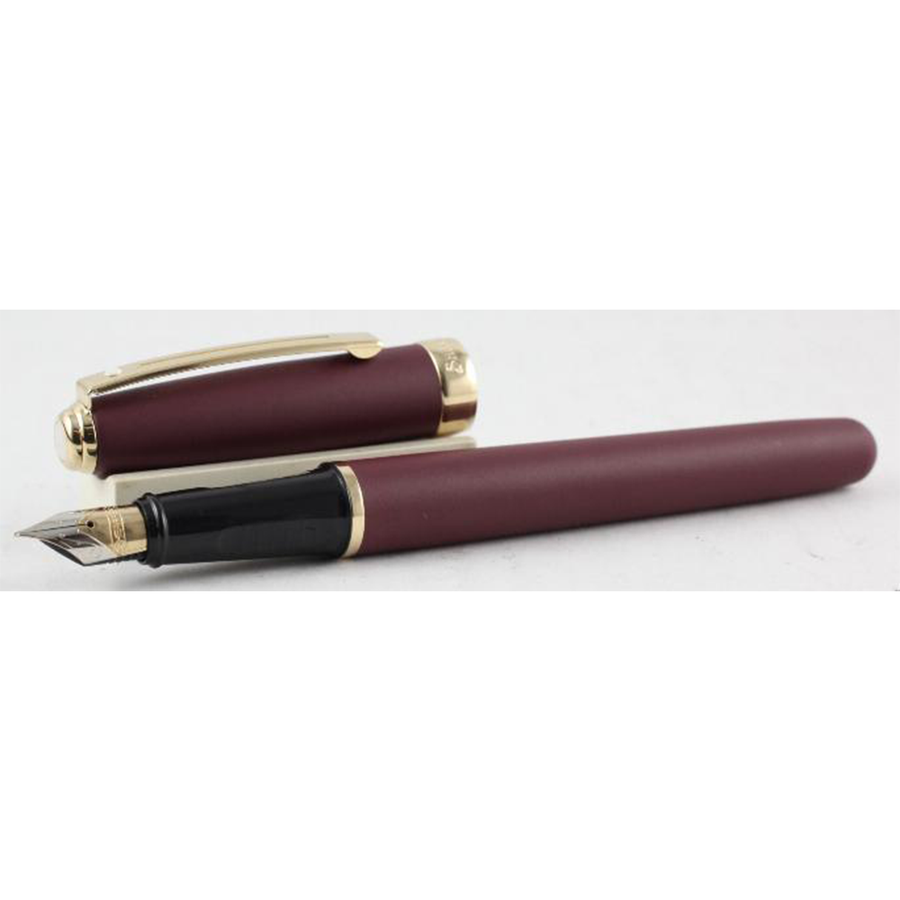 Sheaffer Prelude Fountain Pen - Matte Burgundy Gold Trim (USA Classic Edition) - KSGILLS.com | The Writing Instruments Expert