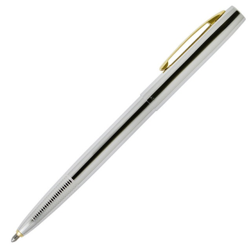 Fisher Space Pen - Cap-O-Matic Shiny Chrome Gold Trim - KSGILLS.com | The Writing Instruments Expert