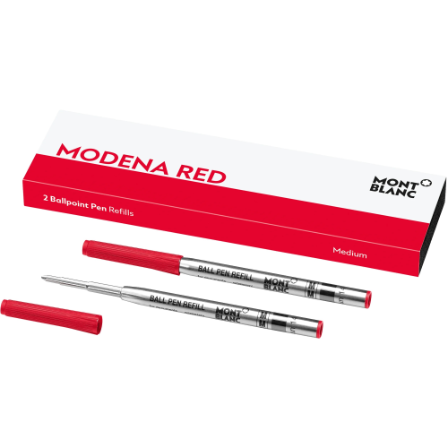 Montblanc Refill Ballpoint Pen (Pack of 2) Modena Red - Medium (M) - KSGILLS.com | The Writing Instruments Expert