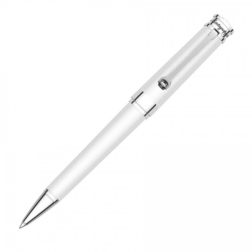Montegrappa Parola White Chrome Trim Ballpoint Pen - KSGILLS.com | The Writing Instruments Expert