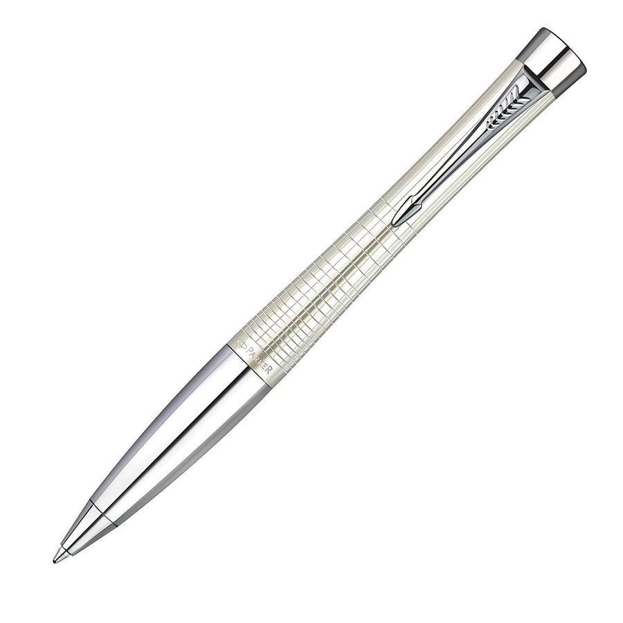 Parker Urban Premium Ballpoint Pen - Pearl Metal Chiselled (with KSGILLS Premium Gift Box) - KSGILLS.com | The Writing Instruments Expert