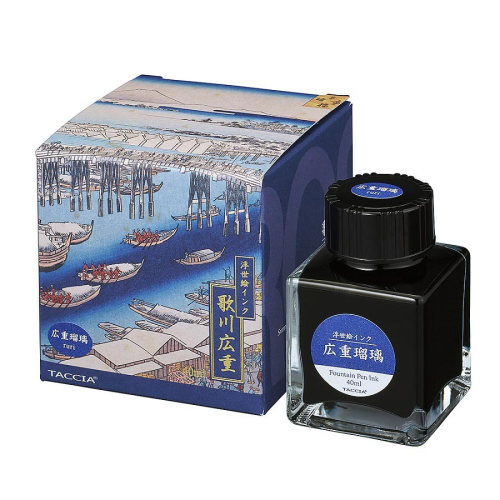 Taccia Ukiyo-e Ink Bottle (40ml) - Ruri - KSGILLS.com | The Writing Instruments Expert