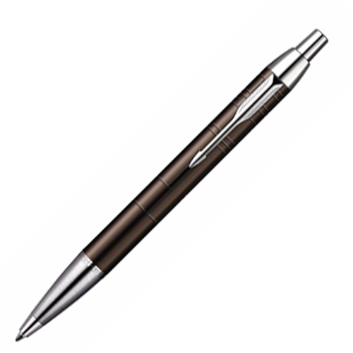 Parker IM Premium Metallic Brown Chiselled Chrome Trim Ballpoint Pen - KSGILLS.com | The Writing Instruments Expert