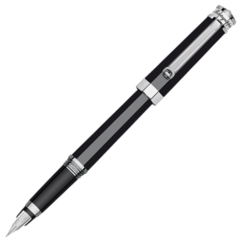 Montegrappa NeuroUno Black Chrome Trim Fountain Pen - KSGILLS.com | The Writing Instruments Expert