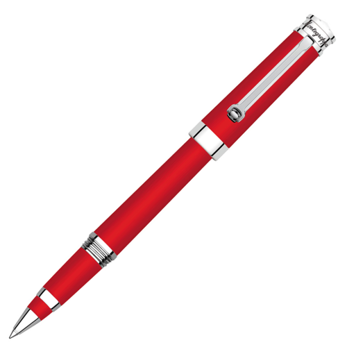 Montegrappa Parola Performance Red Chrome Trim Rollerball Pen - KSGILLS.com | The Writing Instruments Expert