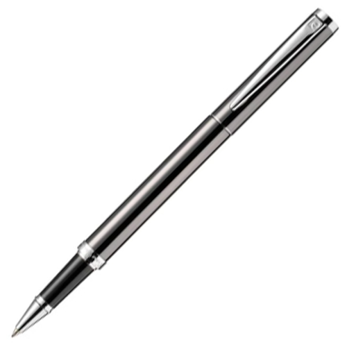 Pierre Cardin Aurora Rollerball Pen - Titanium Grey Chrome Trim (with LASER Engraving) - KSGILLS.com | The Writing Instruments Expert