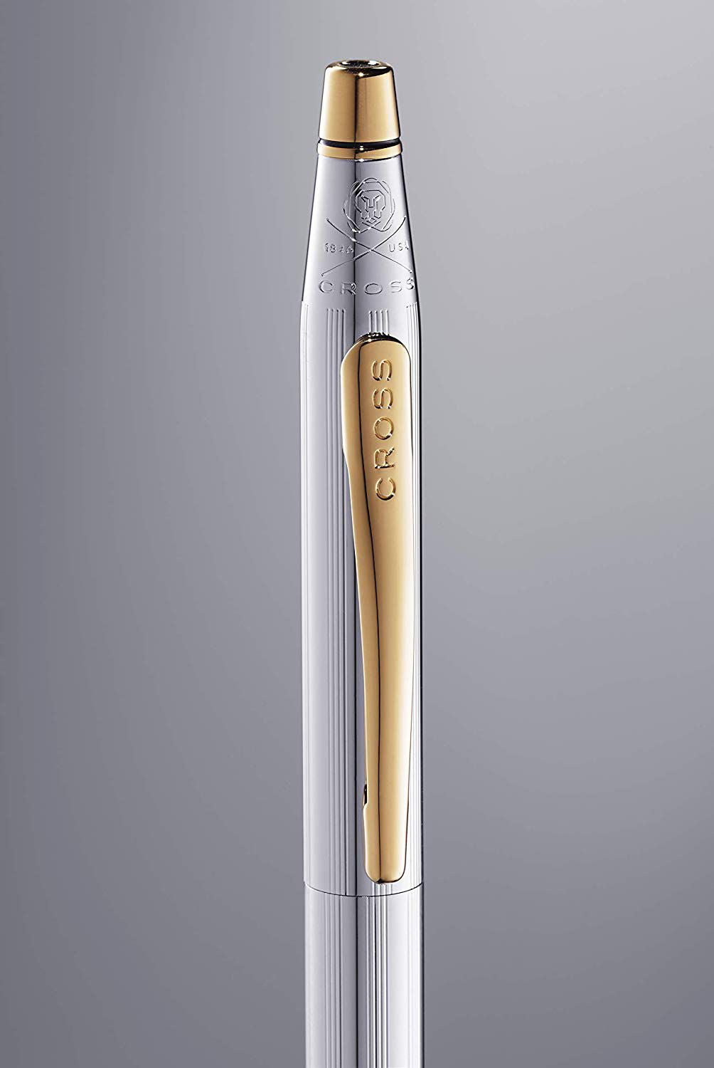 Cross Classic Century Ballpoint Pen - Medalist Chrome Gold Trim - KSGILLS.com | The Writing Instruments Expert