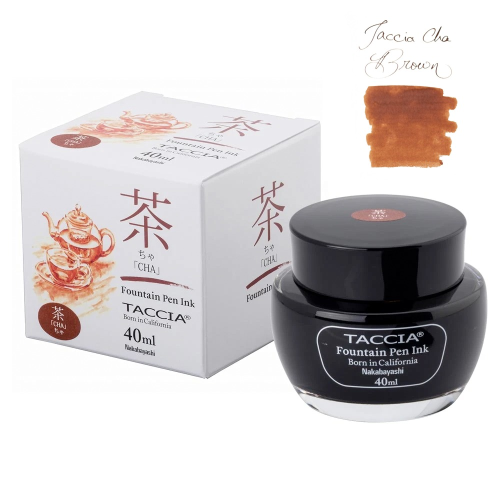 Taccia Sunao-iro Ink Bottle (40ml) - Cha (Brown) - KSGILLS.com | The Writing Instruments Expert
