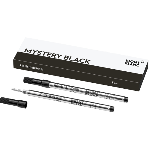 Montblanc Refill Rollerball (2 Per Pack) Mystery Black - Fine (F) - KSGILLS.com | The Writing Instruments Expert
