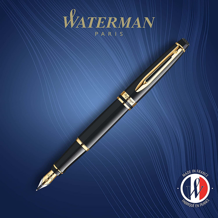 Waterman Expert III Fountain Pen - Black Gold Trim - KSGILLS.com | The Writing Instruments Expert