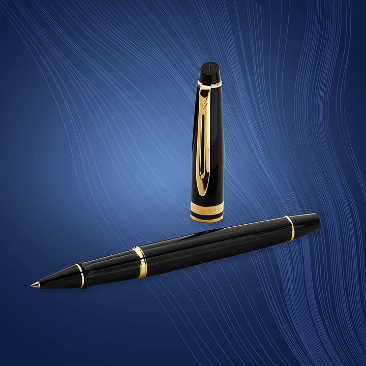Waterman Expert III Rollerball Pen - Black Gold Trim - KSGILLS.com | The Writing Instruments Expert