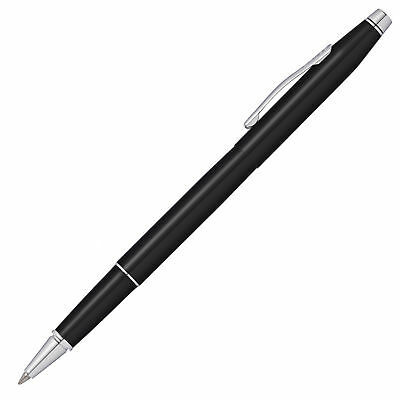 Cross Classic Century Black Lacquer Chrome Trim Rollerball Pen - KSGILLS.com | The Writing Instruments Expert