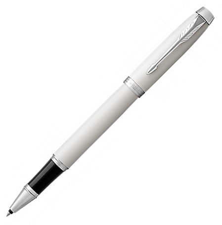 Parker IM White Lacquer with Chrome Trim Rollerball Pen - KSGILLS.com | The Writing Instruments Expert