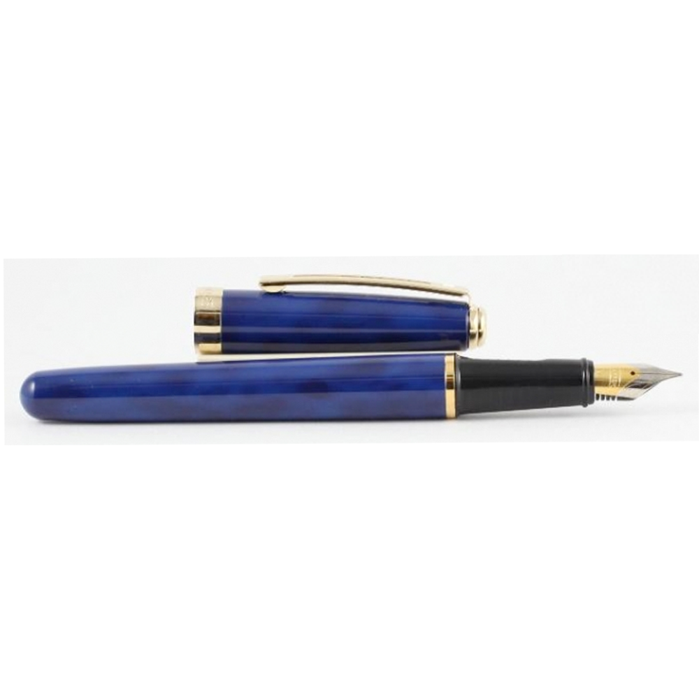 Sheaffer Prelude Fountain Pen - Blue Lacquer Gold Trim (USA Classic Edition) - KSGILLS.com | The Writing Instruments Expert