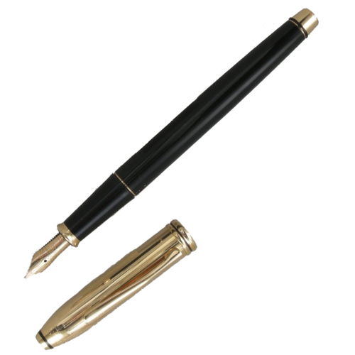 Cross Townsend Fountain Pen - Black Lacquer Gold Cap 18K - KSGILLS.com | The Writing Instruments Expert