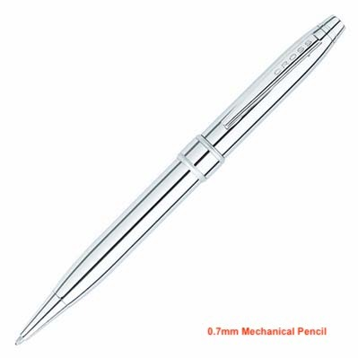 Cross Stratford Mechanical Pencil - Lustrous Chrome (0.7mm) - KSGILLS.com | The Writing Instruments Expert