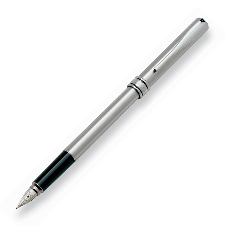Aurora Magellano Fountain Pen - Brushed Steel Chrome Trim - KSGILLS.com | The Writing Instruments Expert